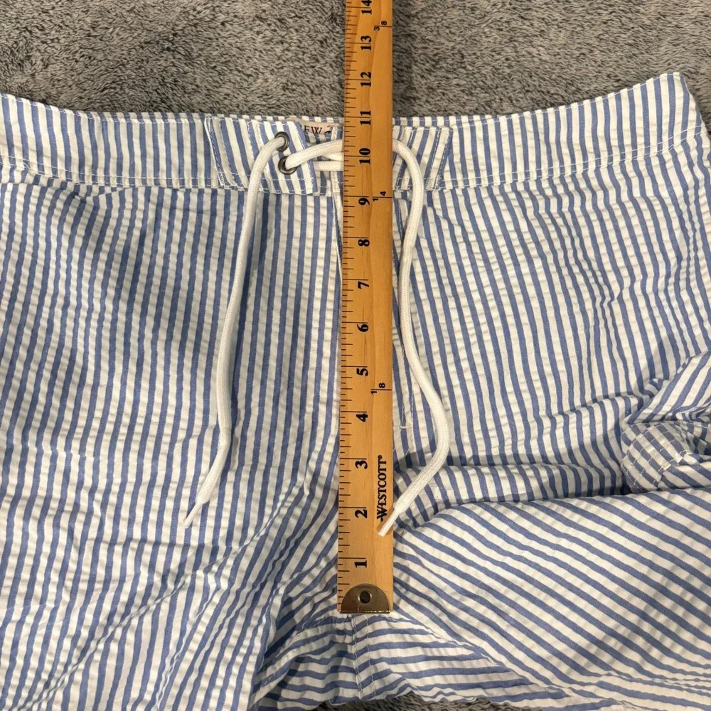 J Crew Swimwear Mens Striped Board Shorts 35 Seersucker Preppy Nautical 21252